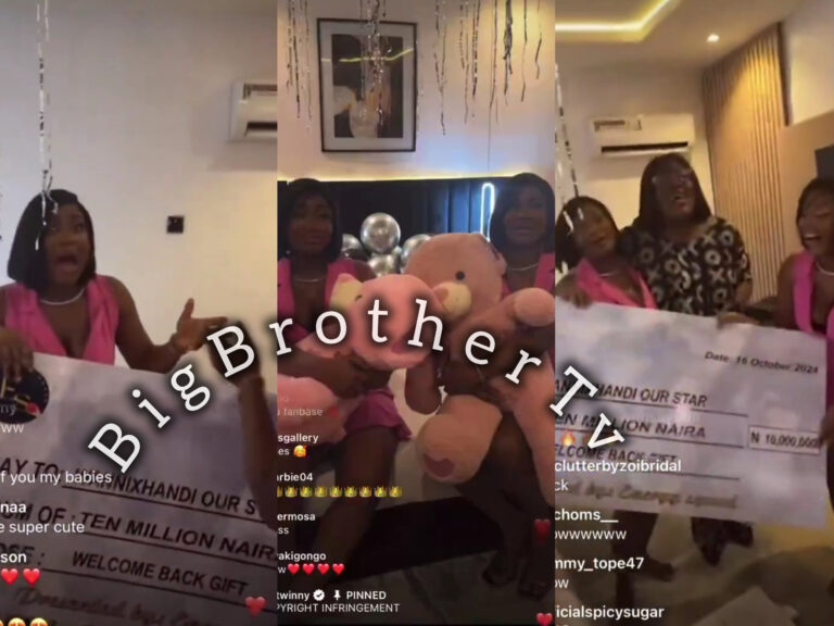 WanniXHandi reaction the moment their fans surprised them with 10 Million Naira (VIDEO)
